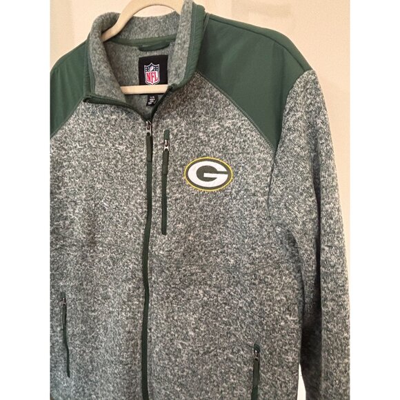 Green Bay Packers Jacket NFL Full-Zip Jacket Mens Large Green Football Wisconsin - Picture 4 of 14
